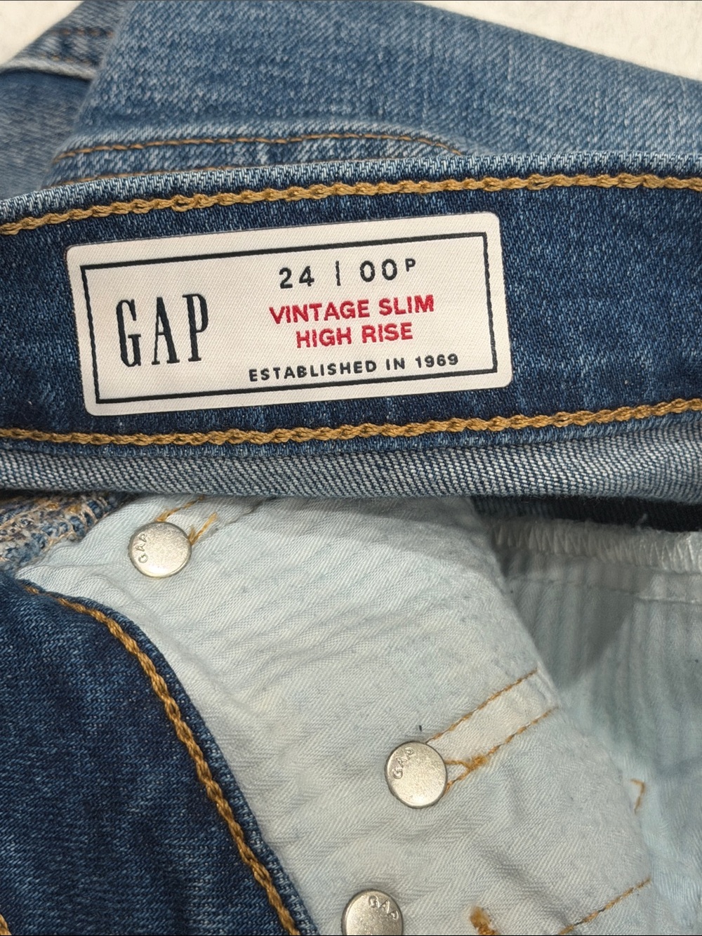 GAP Vintage Slim High Rise Skinny Jeans Women’s 24 Regular - Picture 4 of 7